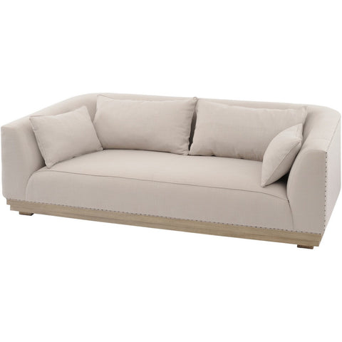 Amerigo Mindi Wood Three Seater Sofa With Cushions by Libra