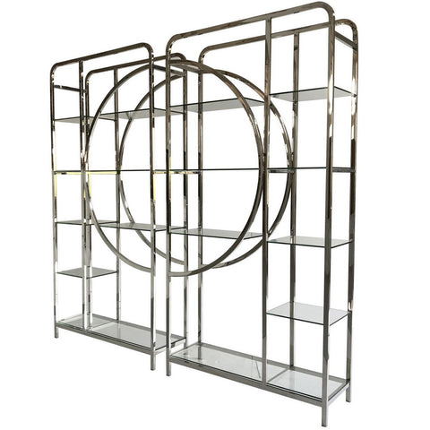 Set of 2 Decadence Gatsby Stainless Steel Shelving Unit – Gatsby Collection