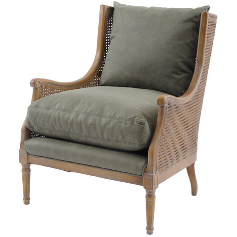 Taverny Green Cotton Occasional Chair