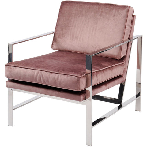 Caverly Club Chair with Chrome Frame