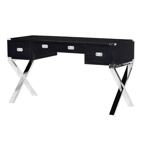 BLACK CHROME DESK