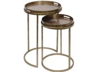 Vienna Antique Gold Atlas Set Of 2 Side Tables